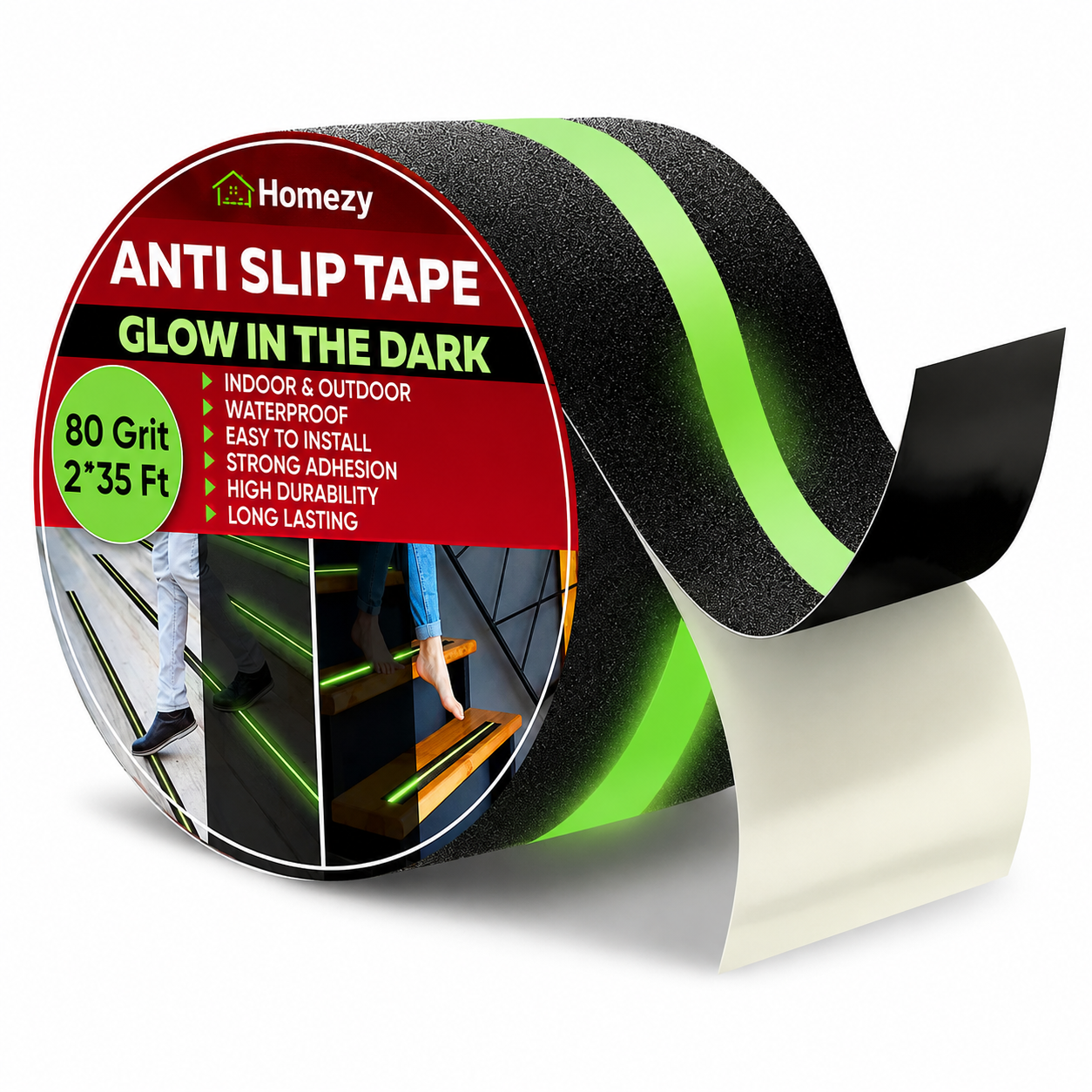 Homezy Glow in the Dark Anti Slip Tape