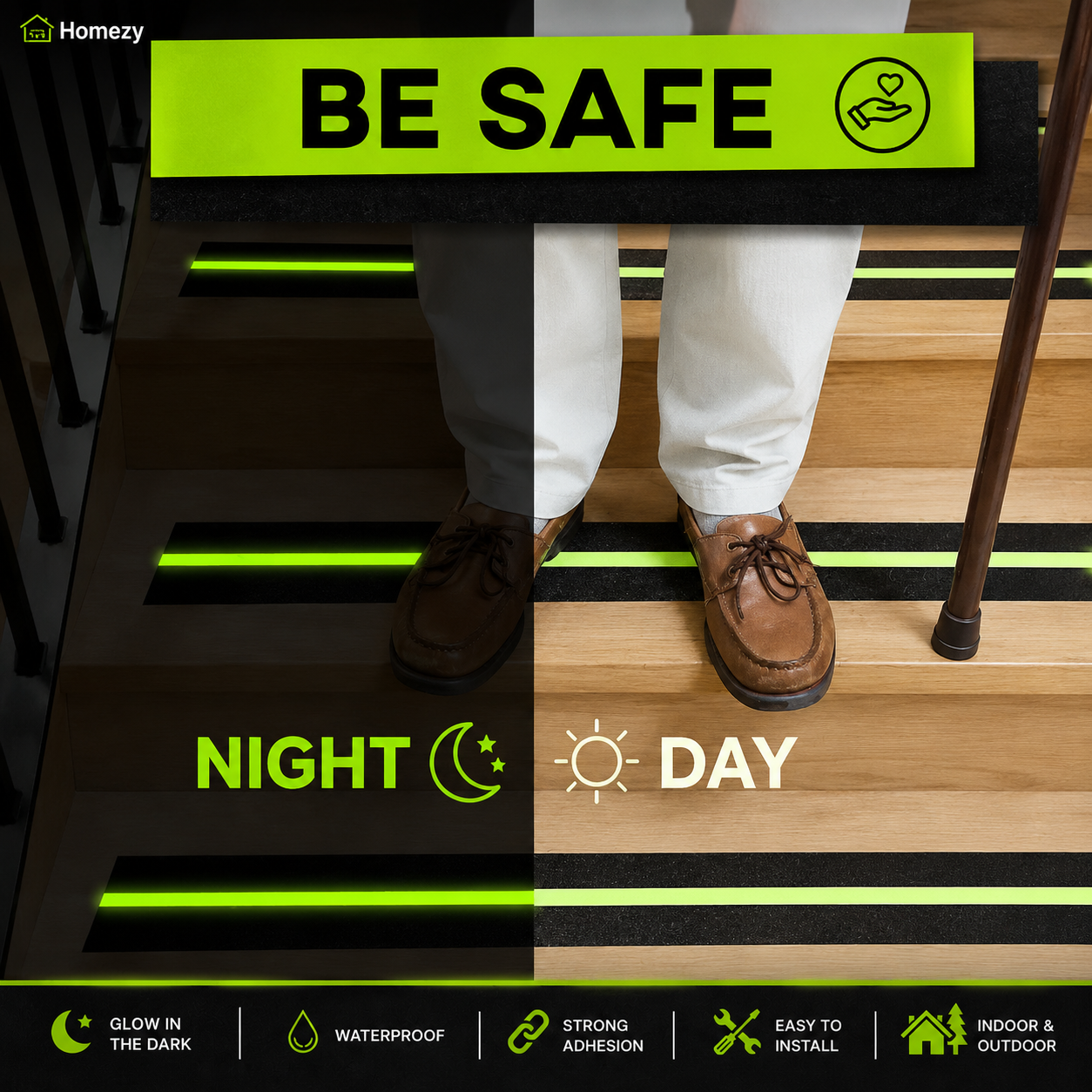 Homezy Glow in the Dark Anti Slip Tape