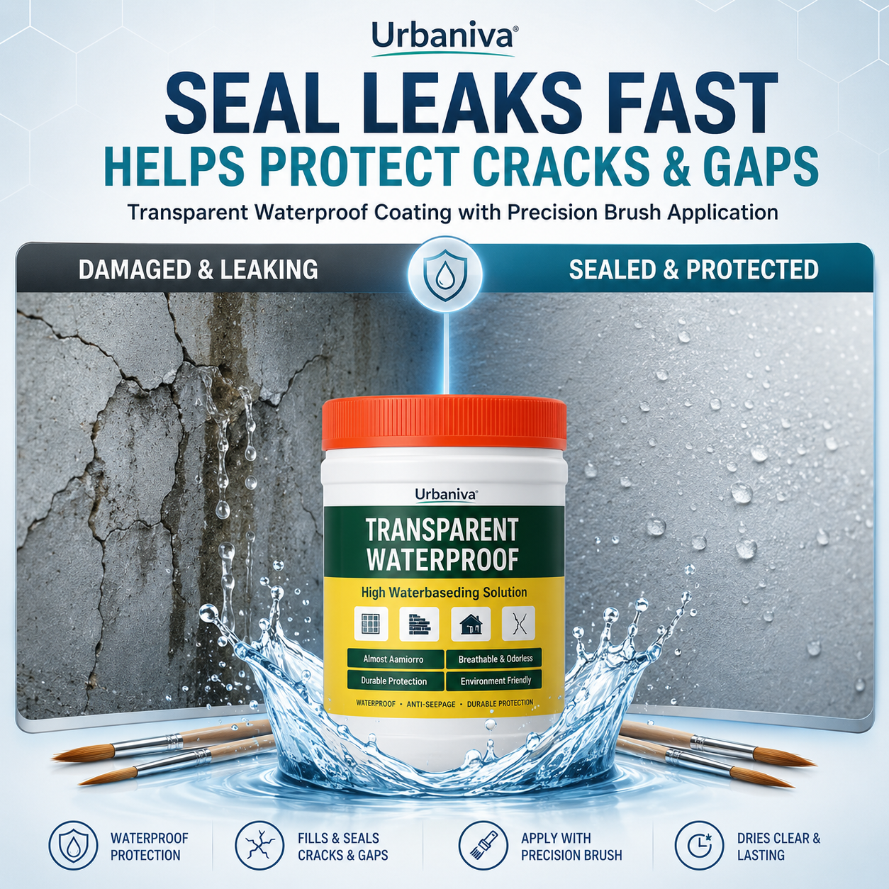 Transparent Waterproof Glue & Sealant (Pack Of 2)