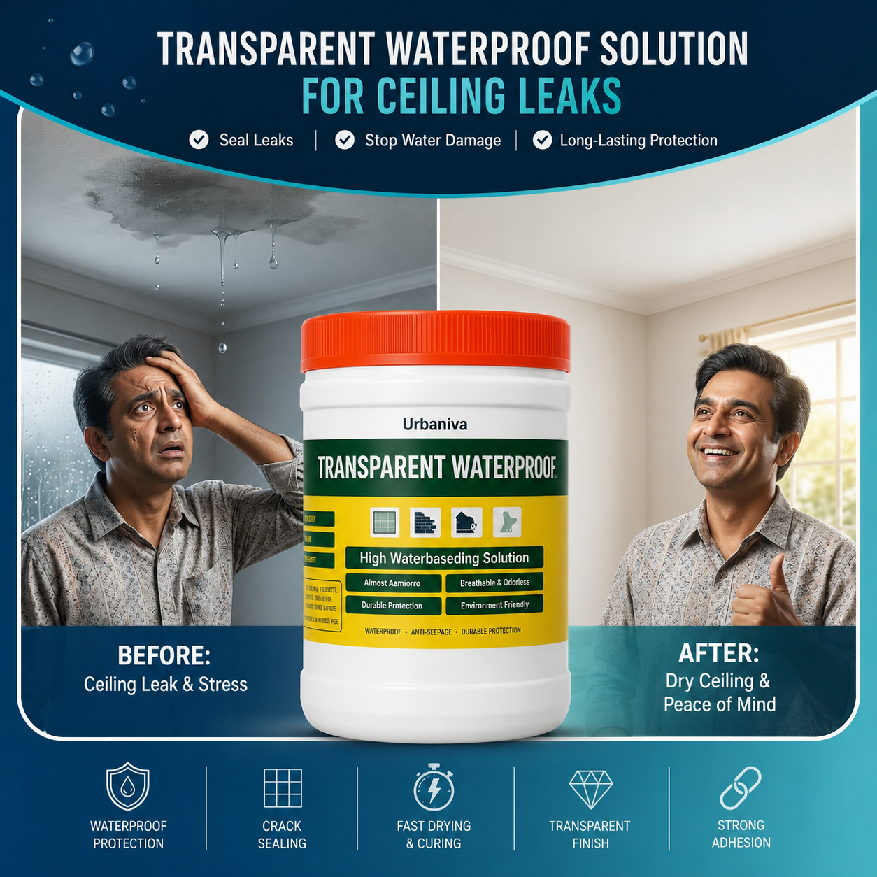 Transparent Waterproof Glue & Sealant (Pack Of 2)