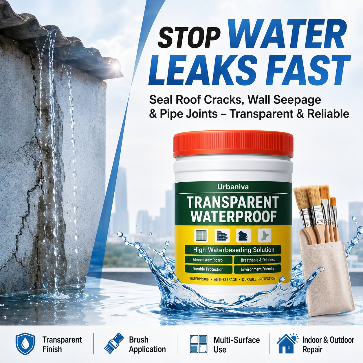 Transparent Waterproof Glue & Sealant (Pack Of 2)